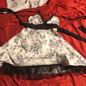 Black and white floral dress